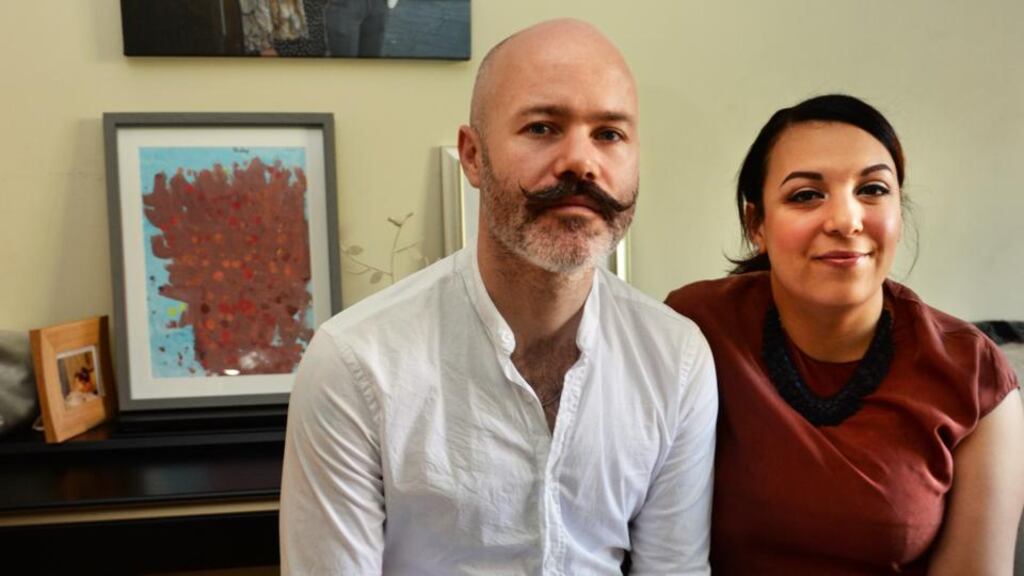 John and Sandy Wyer at their home in Ringsend, Dublin. Photograph: Cyril Byrne