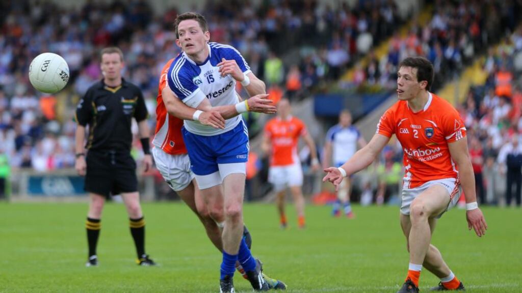 Monaghan’s Cormac McManus will pose a huge threat to Donegal in the Ulster final. Photo: Cathal Noonan/Inpho