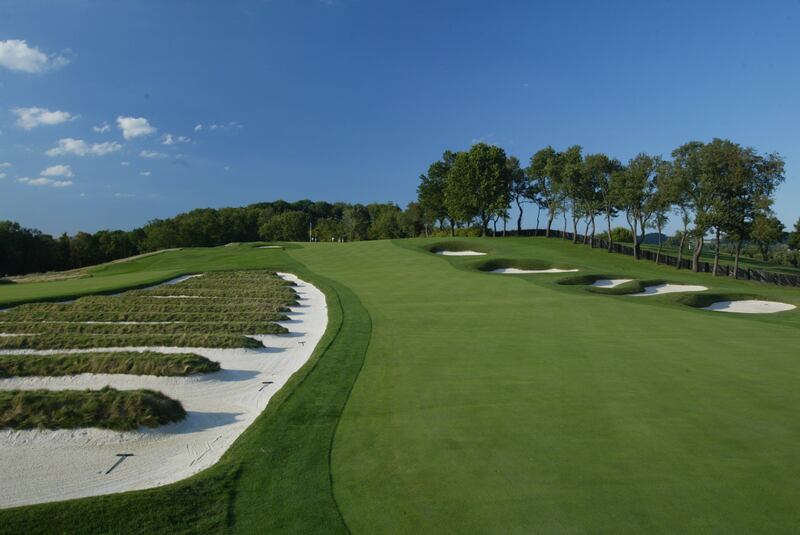 Oakmont's church-pew bunkers have been redesigned to resemble aspects of the original course in the early 20th century. Photograph: Rick Stewart/Getty Images