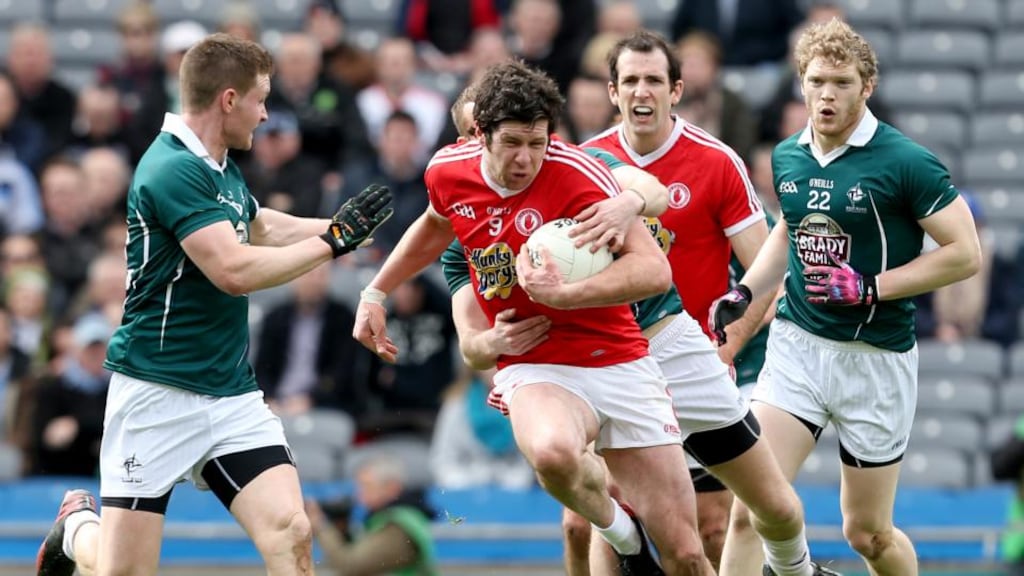 Tyrone’s Seán Cavanagh in action against Kildare during the National League Division One semi-final in April. Photo: James Crombie/Inpho