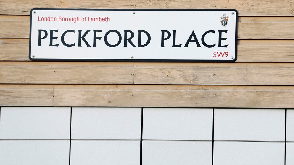 Peckford Place, a residential street in Lambeth, south London. Three women enslaved in London for 30 years appeared to have been part of a cult and bound to their captors by “invisible handcuffs” through beatings and brainwashing, police said. Photograph: Luke MacGregor/Reuters