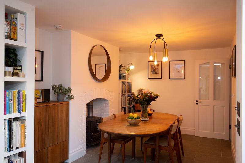 Dining room: Built in the 1860s, John Dobbin says census figures show the house was once home to a family of nine. Photograph: Tom Honan