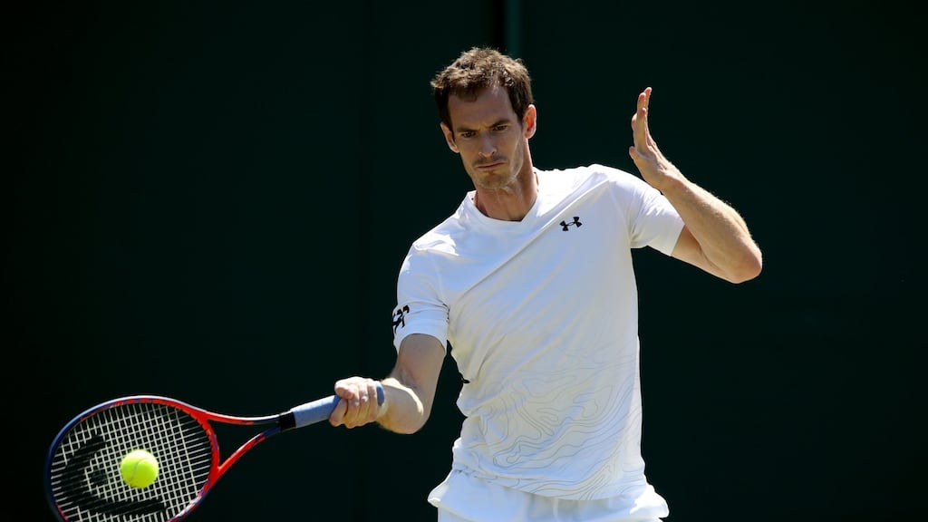 Andy Murray is set to make his return to competitive action in the doubles at Queen’s Club. Photograph: John Walton/PA