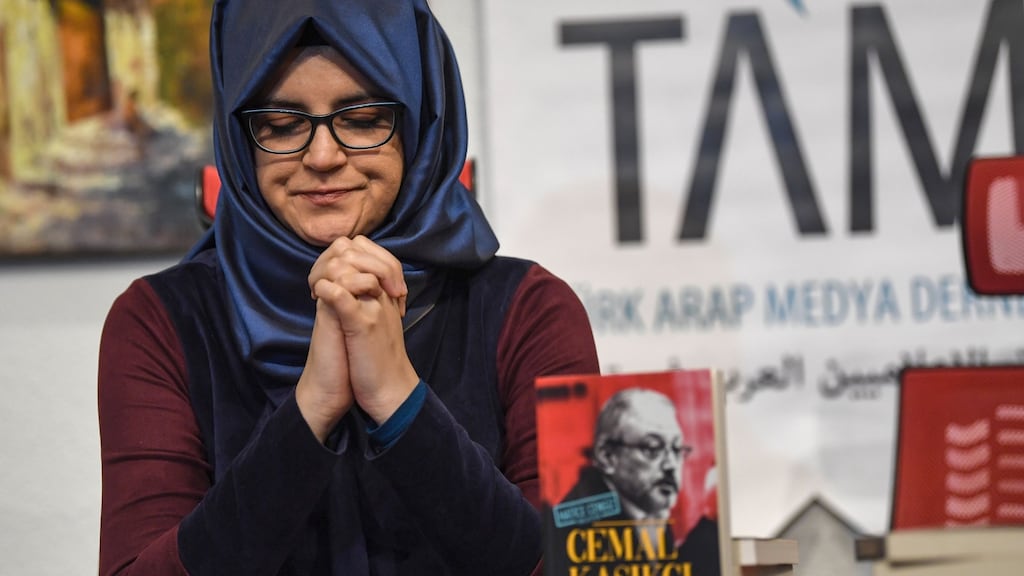 Hatice Cengiz is the fiancee of murdered Saudi journalist Jamal Khashoggi. Photograph: Getty Images