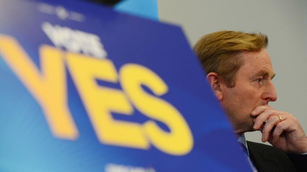 Deep in thought... Taoiseach Enda Kenny launches the Fine Gael Seanad campaign at the RHA Dublin last week. Photograph: Bryan O’Brien/The Irish Times