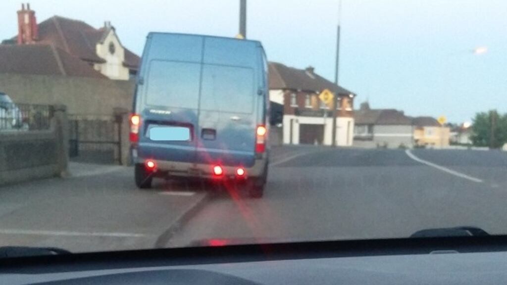 ‘Stopped your Ford Transit, there’s a horse INSIDE!’ Photograph: An Garda Síochána.