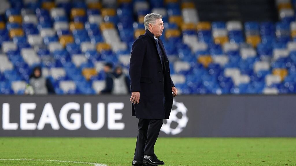 Carlo Ancelotti was sacked by Napoli despite qualifying for the Champions League last 16. Photo: Tiziana Fabi/AFP via Getty Images