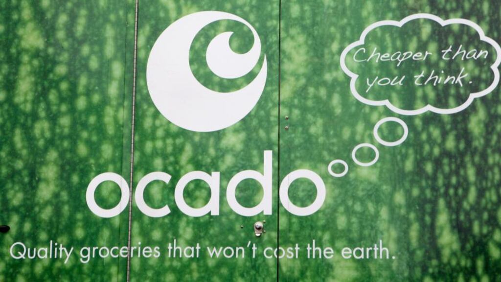 The side of an Ocado home delivery van in southwest London, as the online grocer confirmed hopes to agree an international tie-up before the end of the year as it posted an increase in half-year earnings. Photograph: Katie Collins/PA