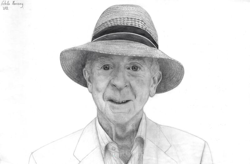 Travel With Optimism, by Estella Morrissey (Dublin), shortlisted for the Zurich Young Portrait Prize 2023 at the National Gallery of Ireland.