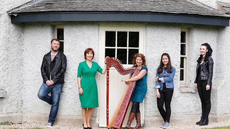 Minister for Culture Josepha Madigan joins culture night ambassadors Darach Ó Séaghdha, Ursula Burns, Alma Harrak and Aideen Barry at the launch of Culture Night 2018. Photograph: Sasko Lazarov/ Photocall Ireland