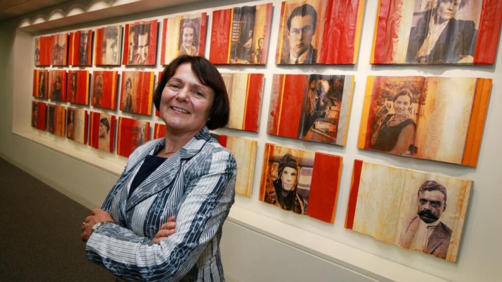 ‘I do love this job; otherwise I wouldn’t have been doing it for 13 years’: Kay Mitchell, schools liaison officer at Maynooth University, is getting ready for this week’s Higher Options exhibition. photograph: Nick Bradshaw