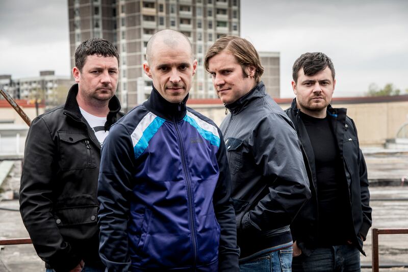 Love/Hate: Mark Dunne, Tom Vaughan-Lawlor, Peter Coonan and Laurence Kinlan in season five