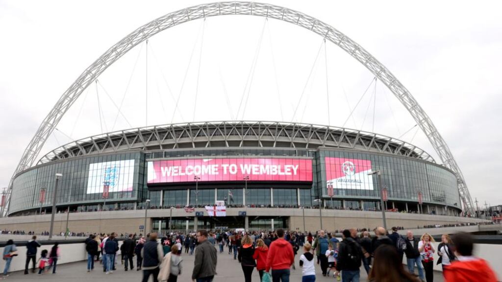 The English FA will not rule out a bid to host the European Championship in 2028 and is confident that Wembley will win the right to stage the final of Euro 2020. Photograph: Andrew Matthews/PA Wire.