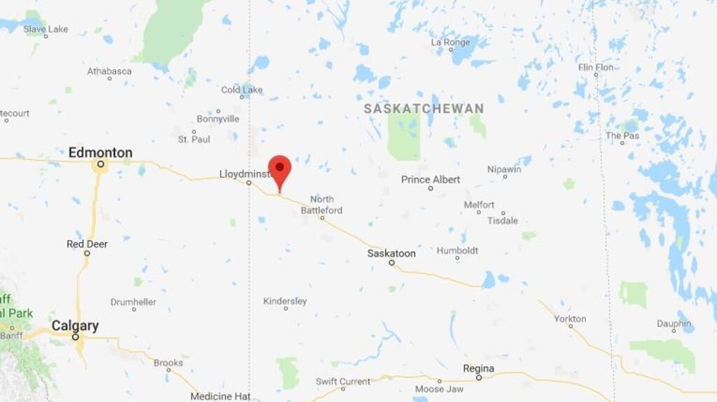The woman was found dead at the scene north of Maidstone, Saskatchewan
