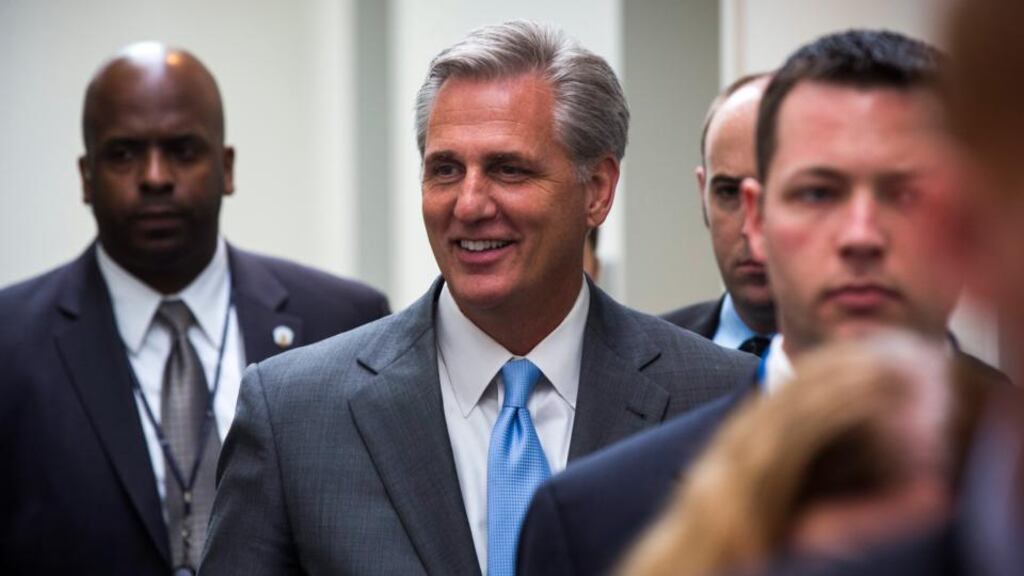 Kevin McCarthy (49) has been promoted to the role of majority leader in the lower chamber of the US Congress. Photograph: Jim Lo Scalzo/EPA