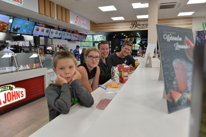 Kinnegad Plaza: the Edwards family from Canada. Photograph: Alan Betson