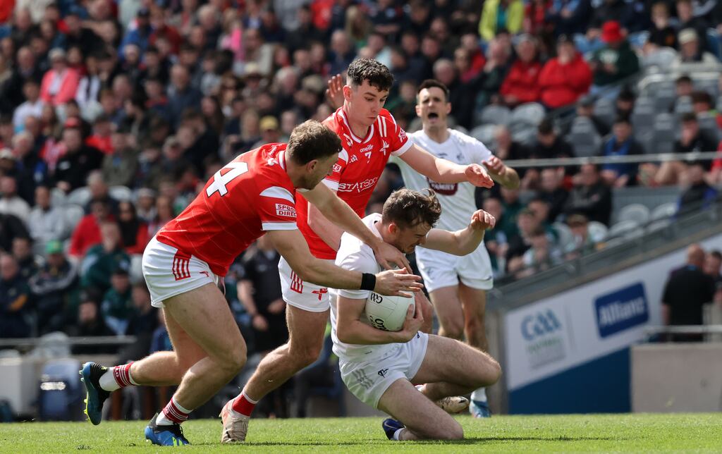 Kildare and Louth take each other on in Sunday's Leinster semi-final in Tullamore. Photograph: Bryan Keane/Inpho