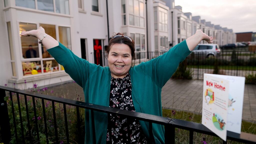Dolores O Brien and her five children have moved into their new home  in the Chanel Manor development in Coolock, Dublin. Photograph: Maxwell Photography