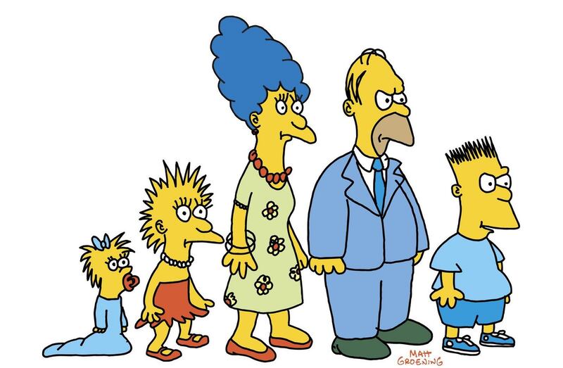 The Simpsons looked a bit different when they appeared in segments between The Tracey Ullman Show and advertishing breaks. Photograph: Fox