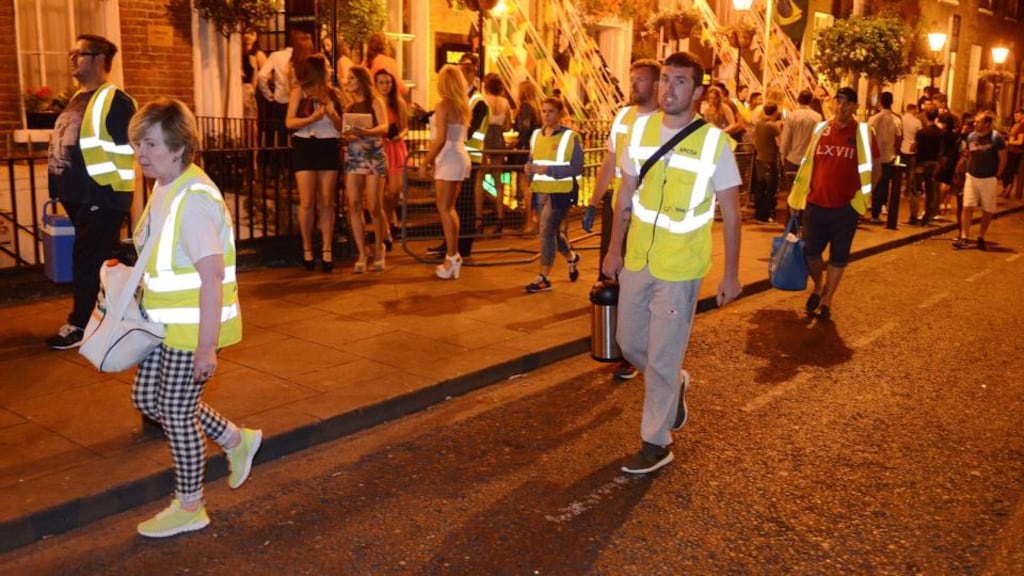 Volunteers with Inner City Helping the Homeless in Dublin city centre. Photograph: Dave Meehan