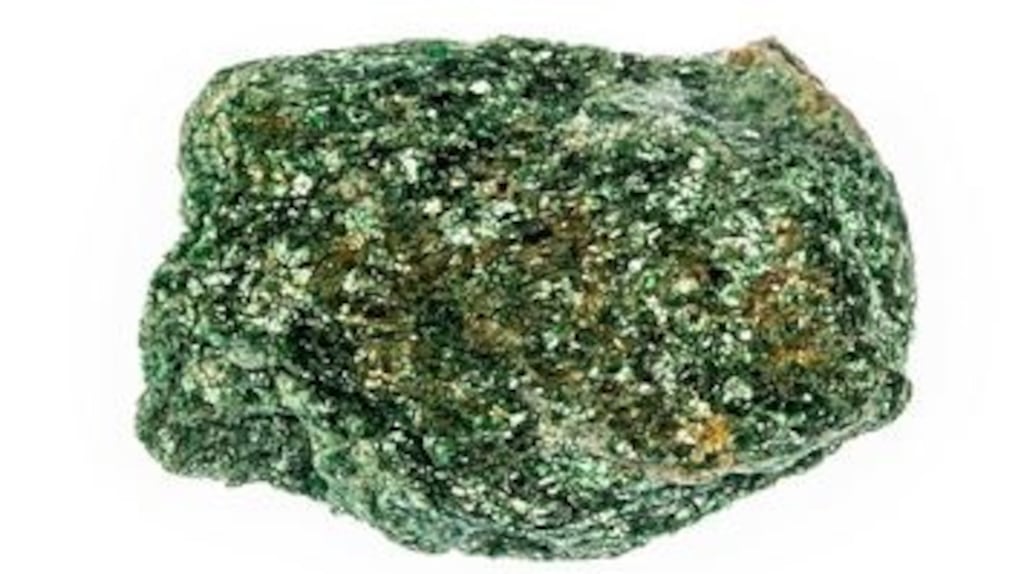 An example of Fuchsite, a silicate-type rock containing mica. File photograph: Getty Images