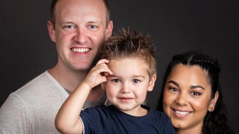 Brian Morgan, his wife wife Kerryn and son Tristan