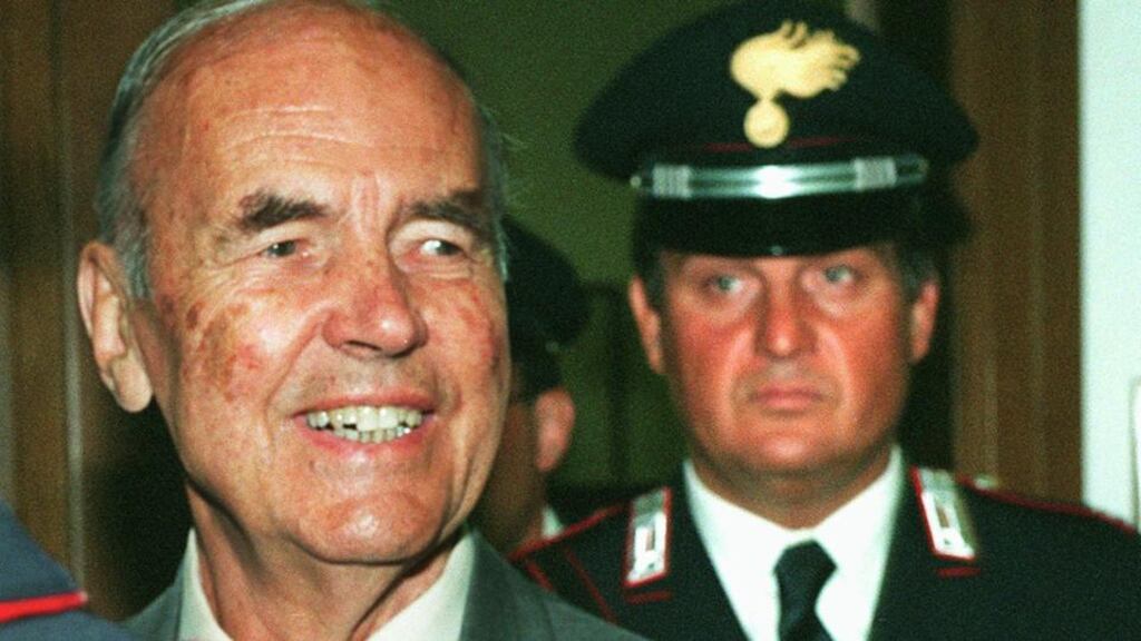 Erich Priebke, the former Nazi SS captain who was sentenced to life in prison for his role in one of the worst atrocities by German occupiers in Italy during the second World War. Photograph: Plinio Lepri/AP Photo