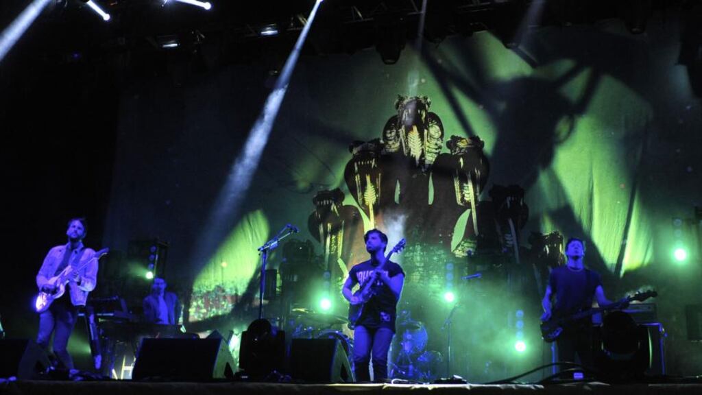 Stradbally Sahara: Foals on the main stage at Electric Picnic. Photograph: Dave Meehan