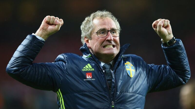 Euro 2016 is likely to be Erik Hamren’s lasts as the manager of Sweden. Photograph: Getty