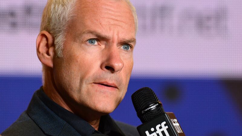 Martin McDonagh at a press conference for “Three Billboards Outside Ebbing, Missouri”. Photograph: Warren Toda