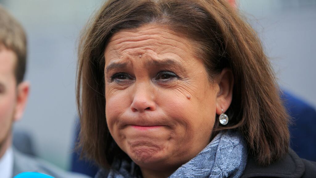 Sinn Féin President Mary Lou McDonald said the Taoiseach claimed at his party’s ardfheis he would deliver five years of tax cuts but he never said that tens of thousands of low paid workers would lose their entitlement to flat rate expenses. Photograph: Gareth Chaney Collins