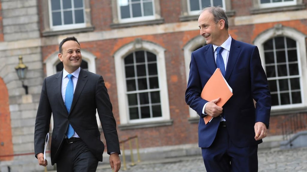 Coalition trolling?: Leo Varadkar spent a day last week briefing against Micheál Martin. Photograph: Julien Behal/PA