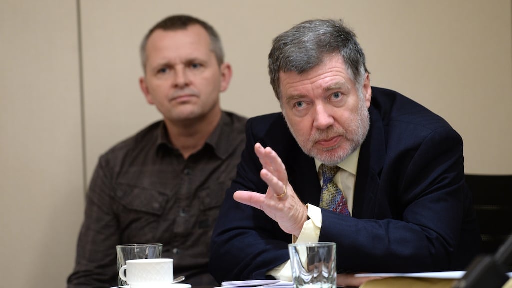 Prof Mike Barnes outlines the scientific and medical evidence to back the Cannabis Medicinal Use Regulation Bill 2016. Photograph: Dara Mac Dónaill