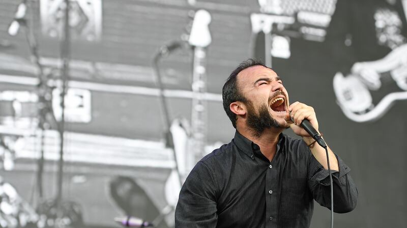 Future Islands: at Donnybrook Stadium. Photograph: Angela Weiss/AFP/Getty