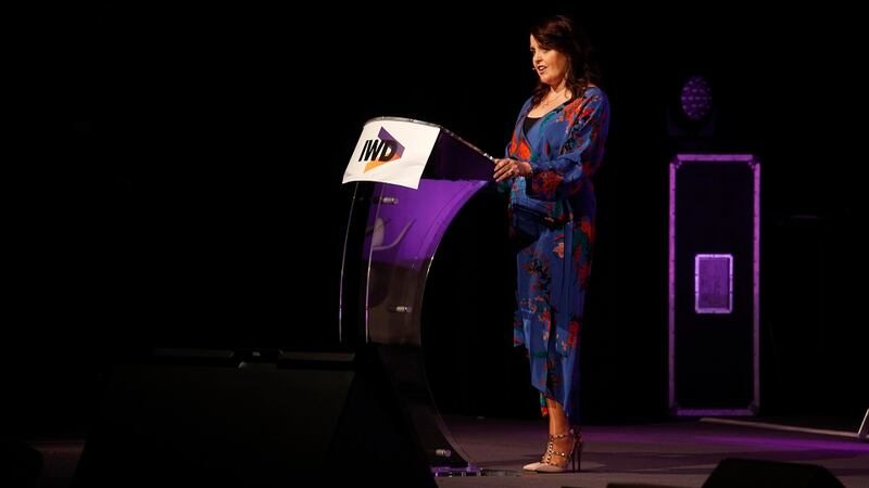 Dr Michelle Cullen speaking at Accenture’s International Women’s Day celebration at the CCD in March of this year.