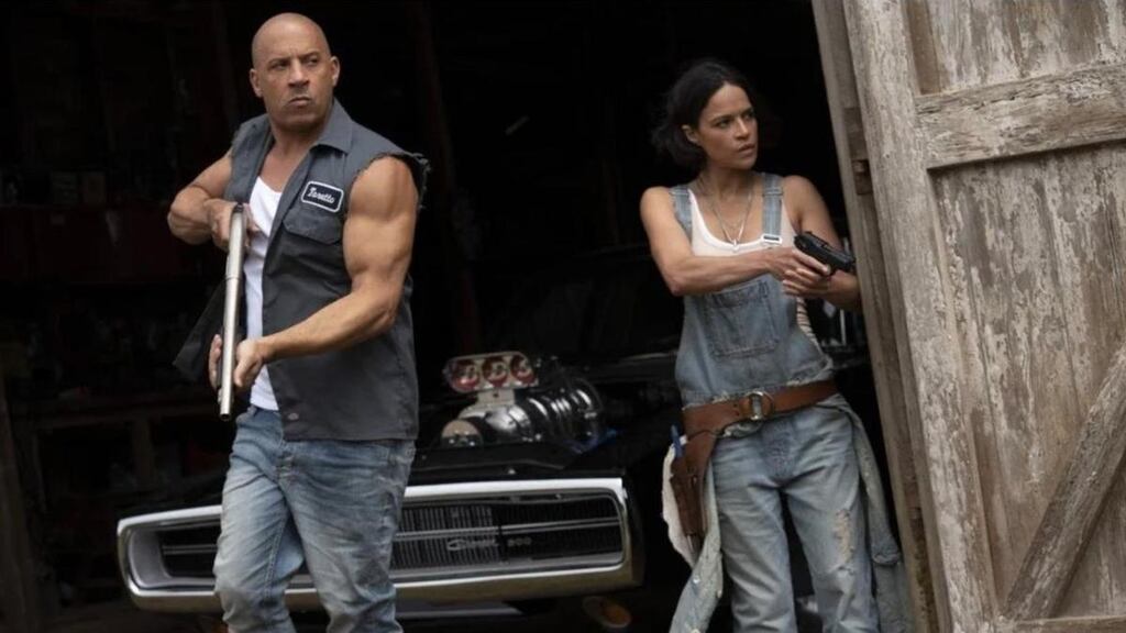 Vin Diesel and Michelle Rodriguez in Fast & Furious 9