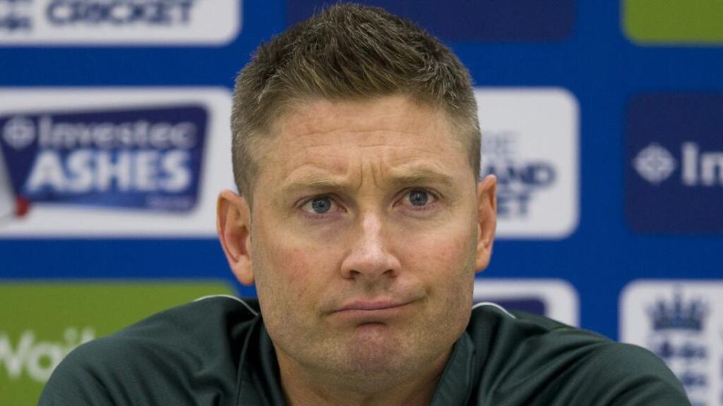 Australia’s captain Michael Clarke takes part in a press conference at the Oval in London on August 19th, 2015. Photograph: JUSTIN TALLIS/AFP/Getty Images