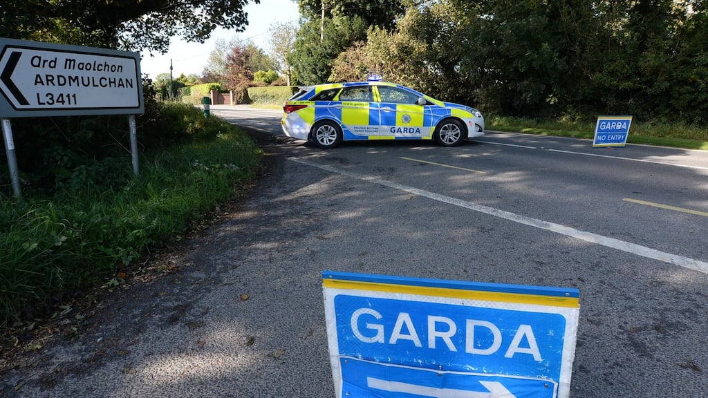 The road was closed near the scene of the tragedy pending technical examination. Photograph: Seamus Farrelly