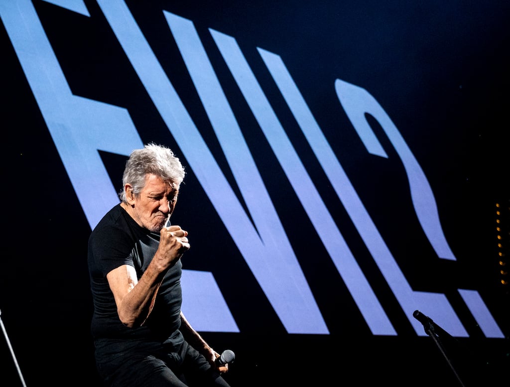 Roger Waters performs at Barclays Arena in Hamburg, Germany, on Sunday May 7 Photograph: Daniel Bockwoldt/dpa/AP
