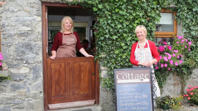 Mary Fogarty and Maeve O'Hair in the Cottage shop and Tea Room, Loughmore, Templemore, Co Tipperary. Photograph: Liam Burke/Press 22