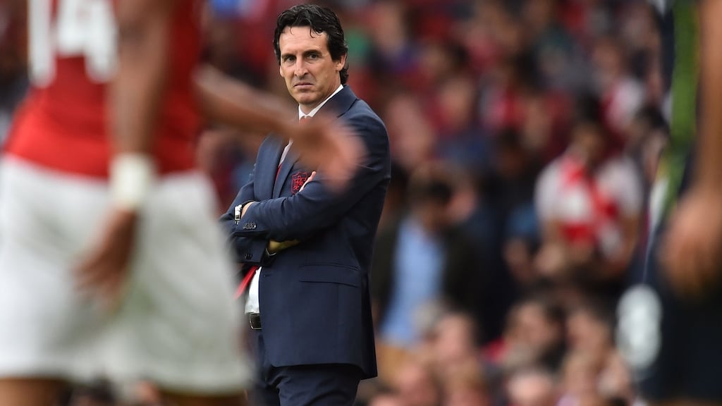 Nice guy? Arsenal’s Spanish head coach Unai Emery during the match against Manchester City at the Emirates. Photograph: Glyn Kirk/AFP/Getty Images