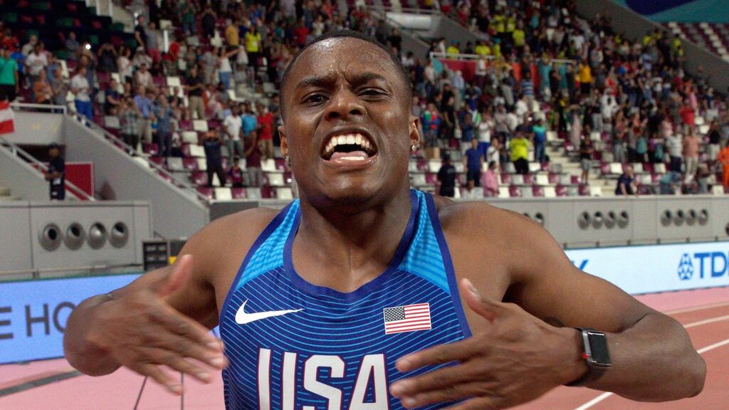 Christian Coleman: has been provisionally suspended for being unavailable for three anti-doping tests in 12 months. Photograph: Valdrin Xhemaj/EPA