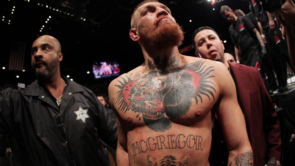 Conor McGregor announced his retirement on twitter last night. Photograph: Rey Del Rio/Getty Images