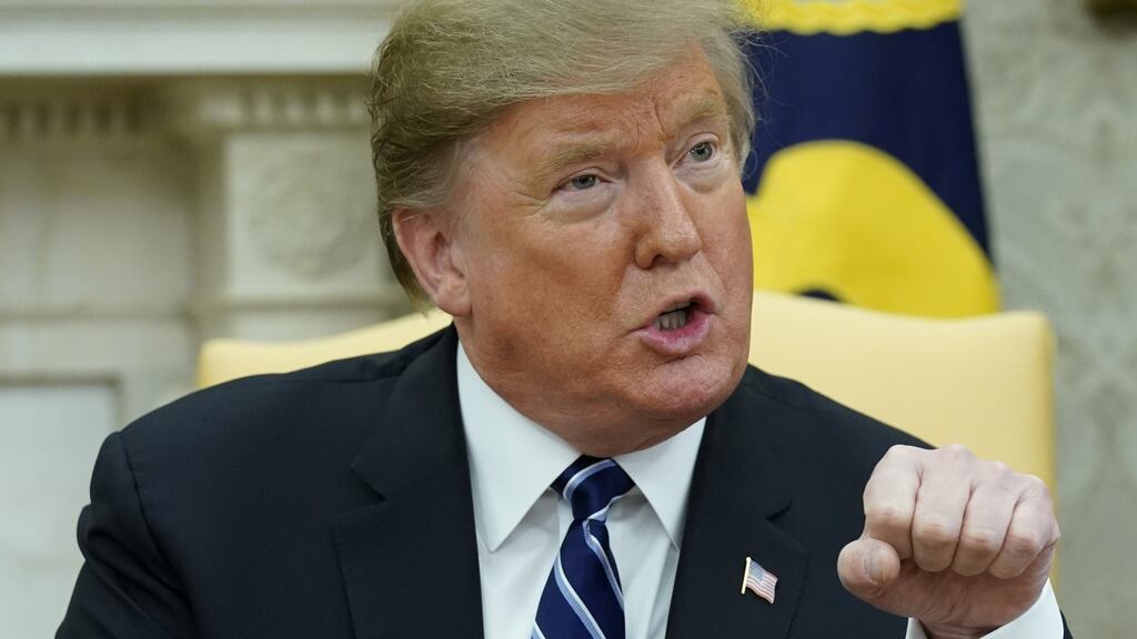US president Donald Trump: has three months to slap his long-threatened 25 per cent tariffs on European car imports. Photograph: Kevin Lamarque