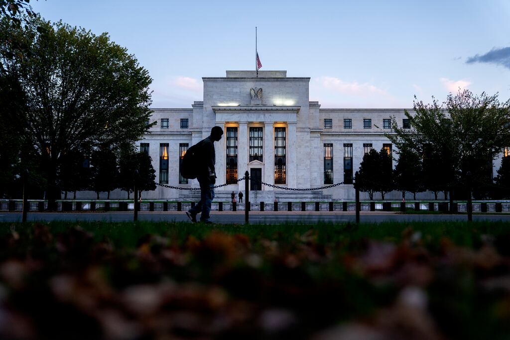 The Federal Reserve building in Washington. Investors are betting the fallout from the failure of the Silicon Valley Bank will force the Federal Reserve to back away from further aggressive interest rate rises,. Photograph: Stefani Reynolds/The New York Times