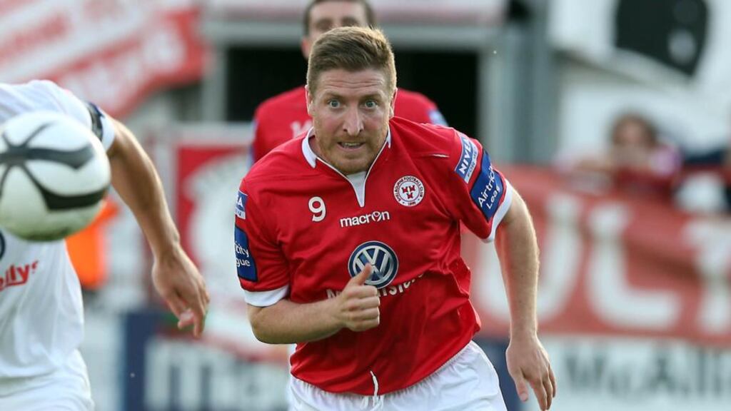 Much-travelled forward Philly Hughes wants Shelbourne to get one over league champions Dundalk in FAI Cup. Photograph: Donall Farmer/Inpho