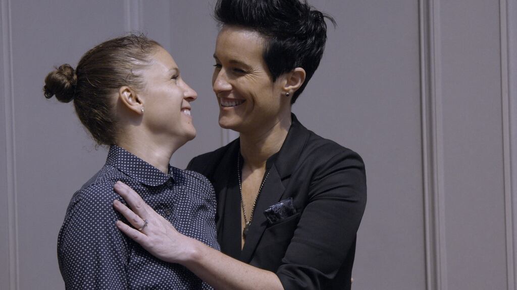 Pray Away: Julie Rodgers (left) is now at peace with her sexuality, and still connected to her faith