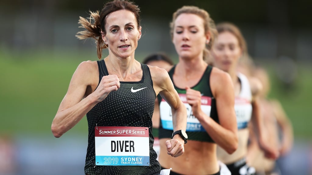Sinead Diver competes in the women’s 5,000m during the Sydney Track Classic at the Sydney Olympic Park Athletic Centre in February 2019. Photograph: Matt King/Getty Images