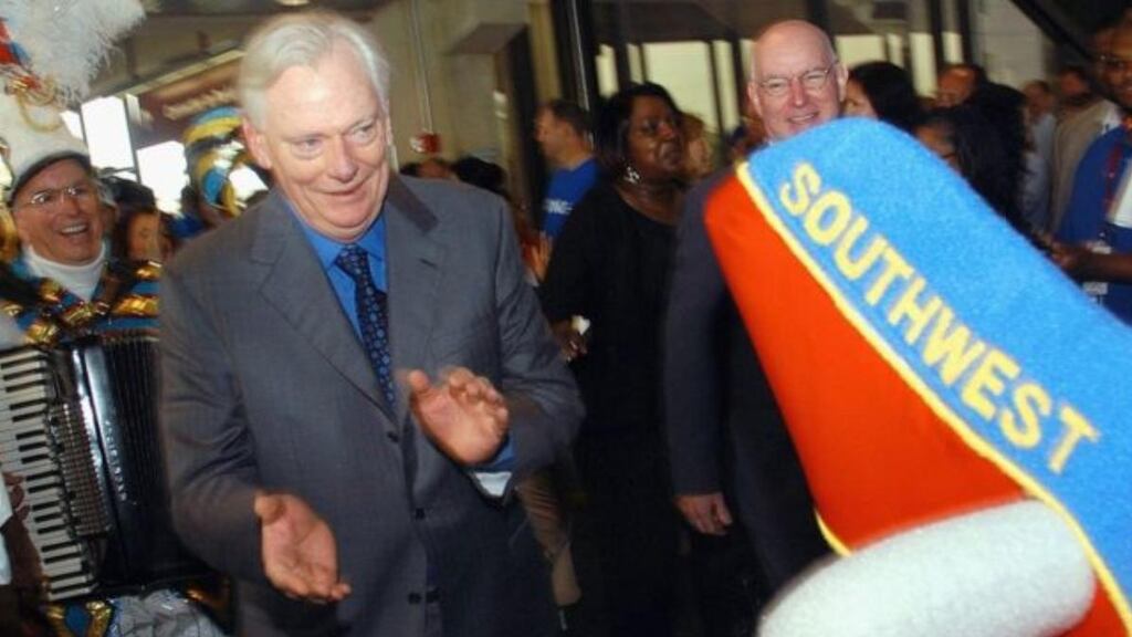 Southwest Airlines co-founder Herb Kelleher was described as a visionary and teacher by Ryanair chief executive Michael O’Leary. Photograph: AP Photo/PBS