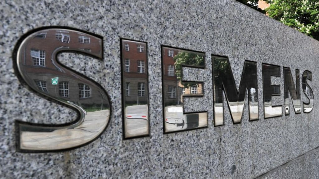 Trains to turbines: Siemens also announced a new share buyback programme of up to €3 billion over three years and raised its dividend to €3.50 from €3.30 per share for 2015. Photograph: Paul Zinken/EPA